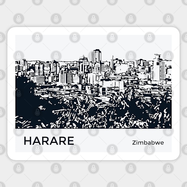 Harare Zimbabwe Sticker by Lakeric